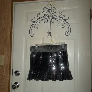 BNWT Black Sparkly Sequins Mini Skirt